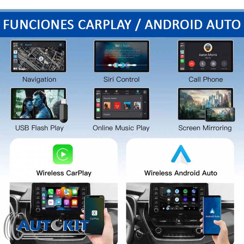 Interface Carplay Android Auto Toyota TOUCH 2 & ENTUNE 2.0 AUTOKIT - Imagen 2